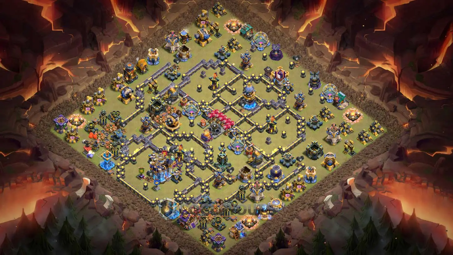 TH18 War Base Balanced Legend League Layout Testing Base Link